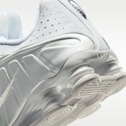 Nike Shox R4 - Λευκό/Λευκό/Bright Crimson/Metallic Silver - 8