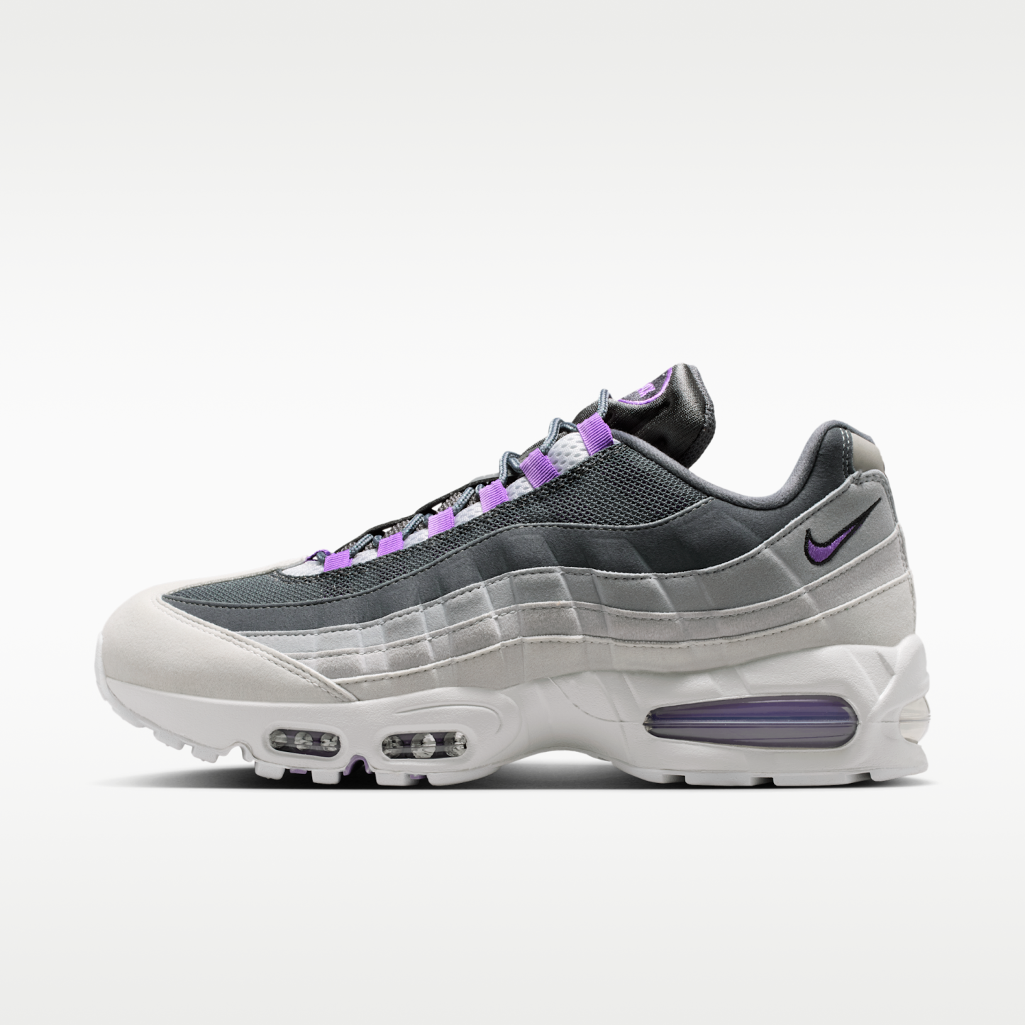 Nike Air Max 95 Big Bubble "OG" - Photon Dust/Dark Grey/Grey Fog/Bright Violet - 1