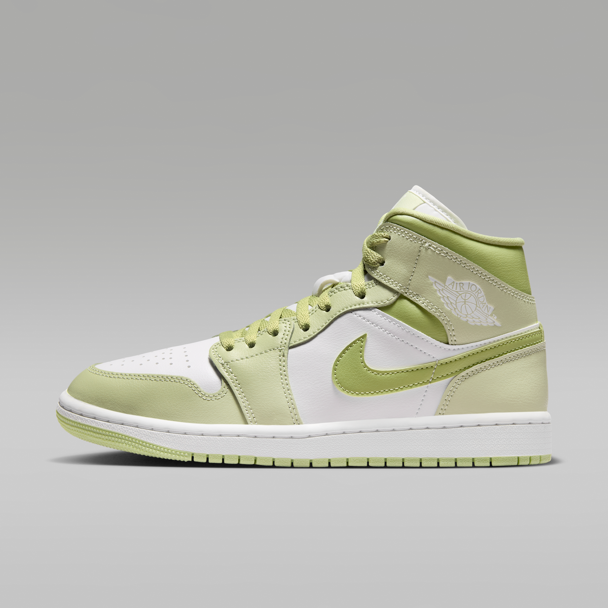 Air Jordan 1 Mid - Olive Aura/Lawn/Coconut Milk/Sail - 1