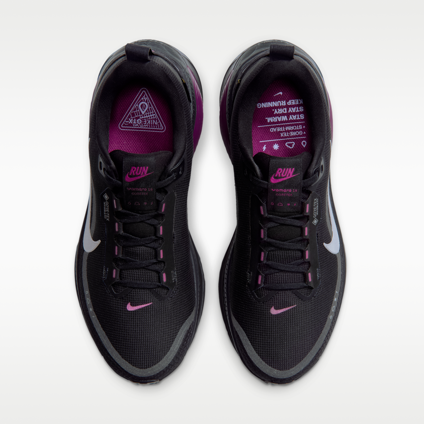 Nike Vomero 18 GORE-TEX - Μαύρο/True Berry/Purple Pulse/Metallic Silver - 4