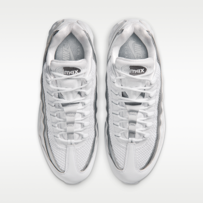 Nike Air Max 95 Big Bubble - Λευκό/Light Charcoal/Metallic Silver/Pure Platinum - 4