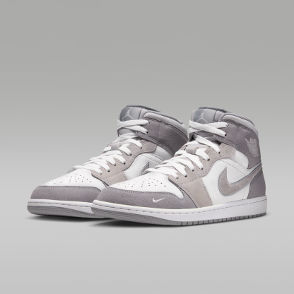 Air Jordan 1 Mid SE - Summit White/Wolf Grey/Pure Platinum - 5