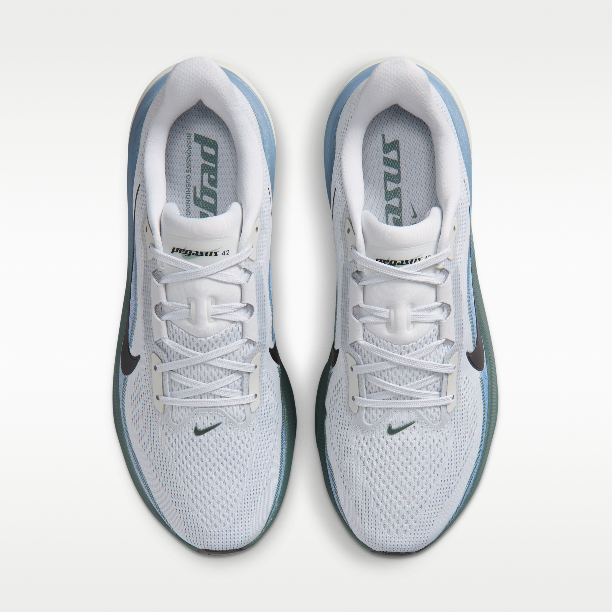 Nike Pegasus 42 - Pure Platinum/Work Blue/Mineral Slate/Dark Obsidian - 4