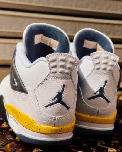 Air Jordan 4 Retro "Tour Yellow" - Λευκό/Dark Blue Grey/Μαύρο/Tour Yellow - 16