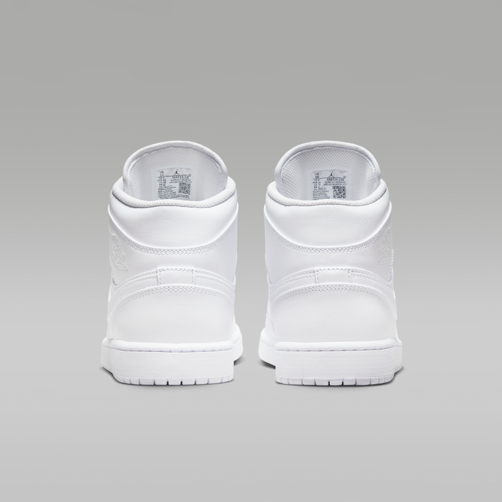 Air Jordan 1 Mid - Λευκό/Λευκό/Λευκό - 6