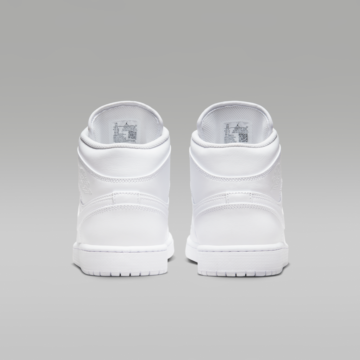 Air Jordan 1 Mid - Λευκό/Λευκό/Λευκό - 6