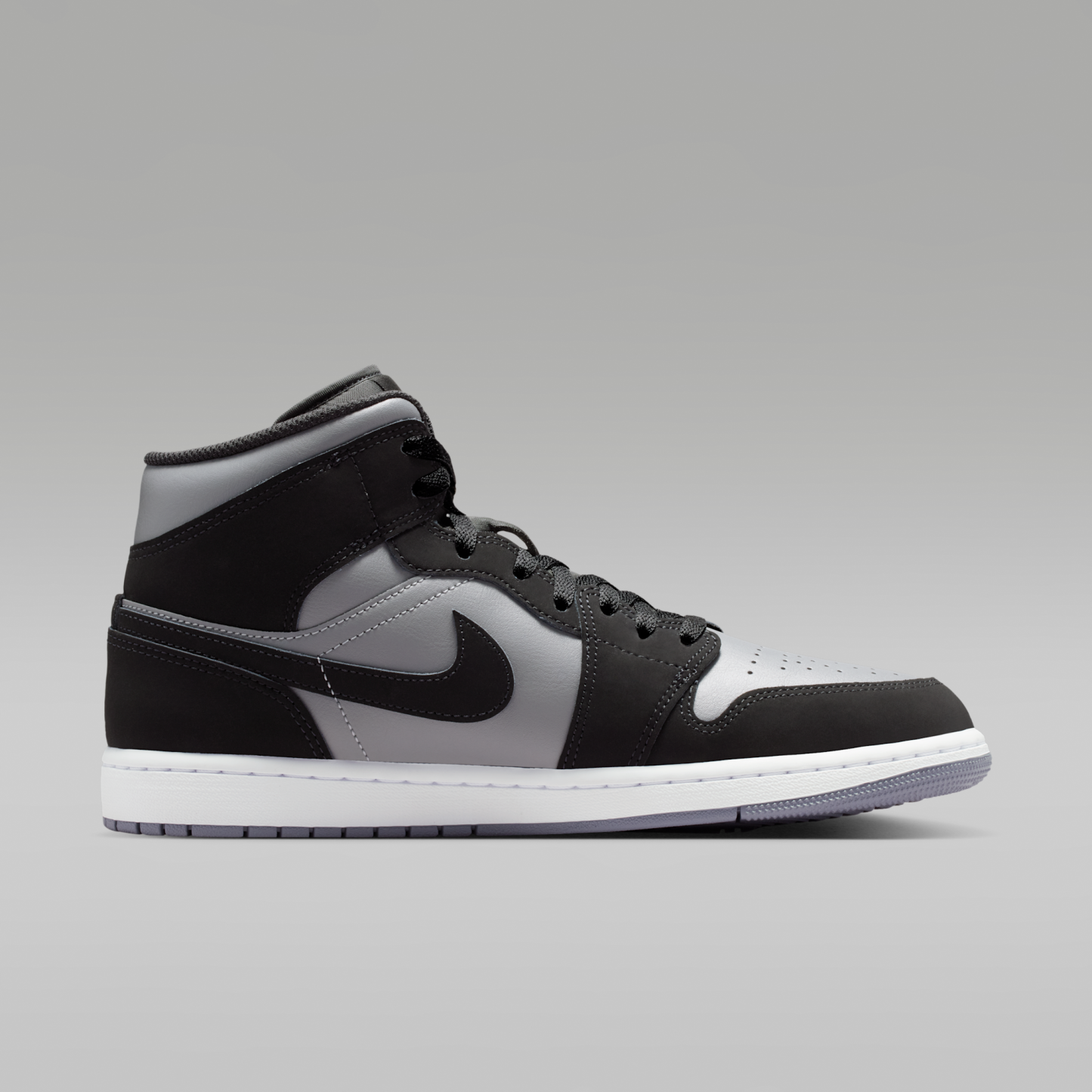 Air Jordan 1 Mid - Μαύρο/Cool Grey/Light Armory Blue/Μαύρο - 3