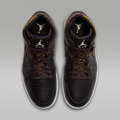 Air Jordan 1 Mid SE - Μαύρο/Velvet Brown/Chalk - 4