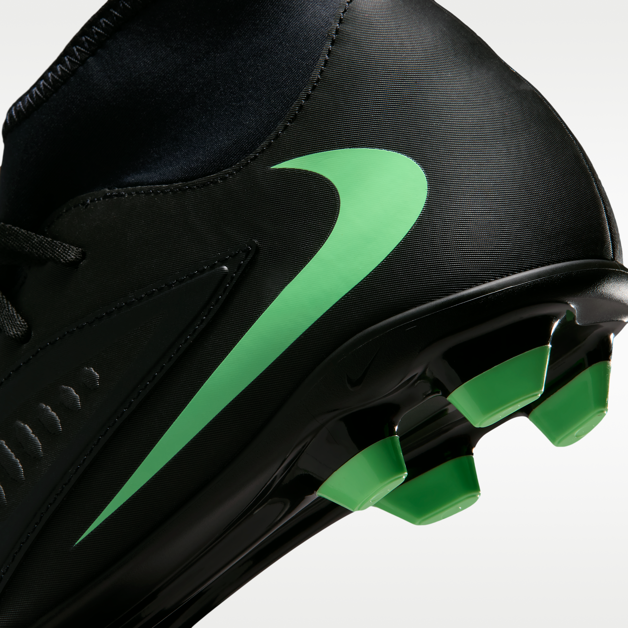 Nike Phantom 6 High Club - Μαύρο/Μαύρο/Illusion Green (HQ2275-001) - 9
