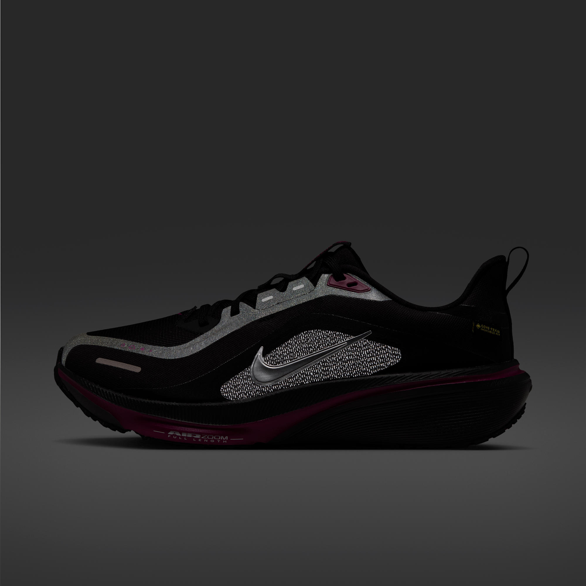 Nike Pegasus 42 GORE-TEX - Μαύρο/True Berry/Metallic Silver - 9
