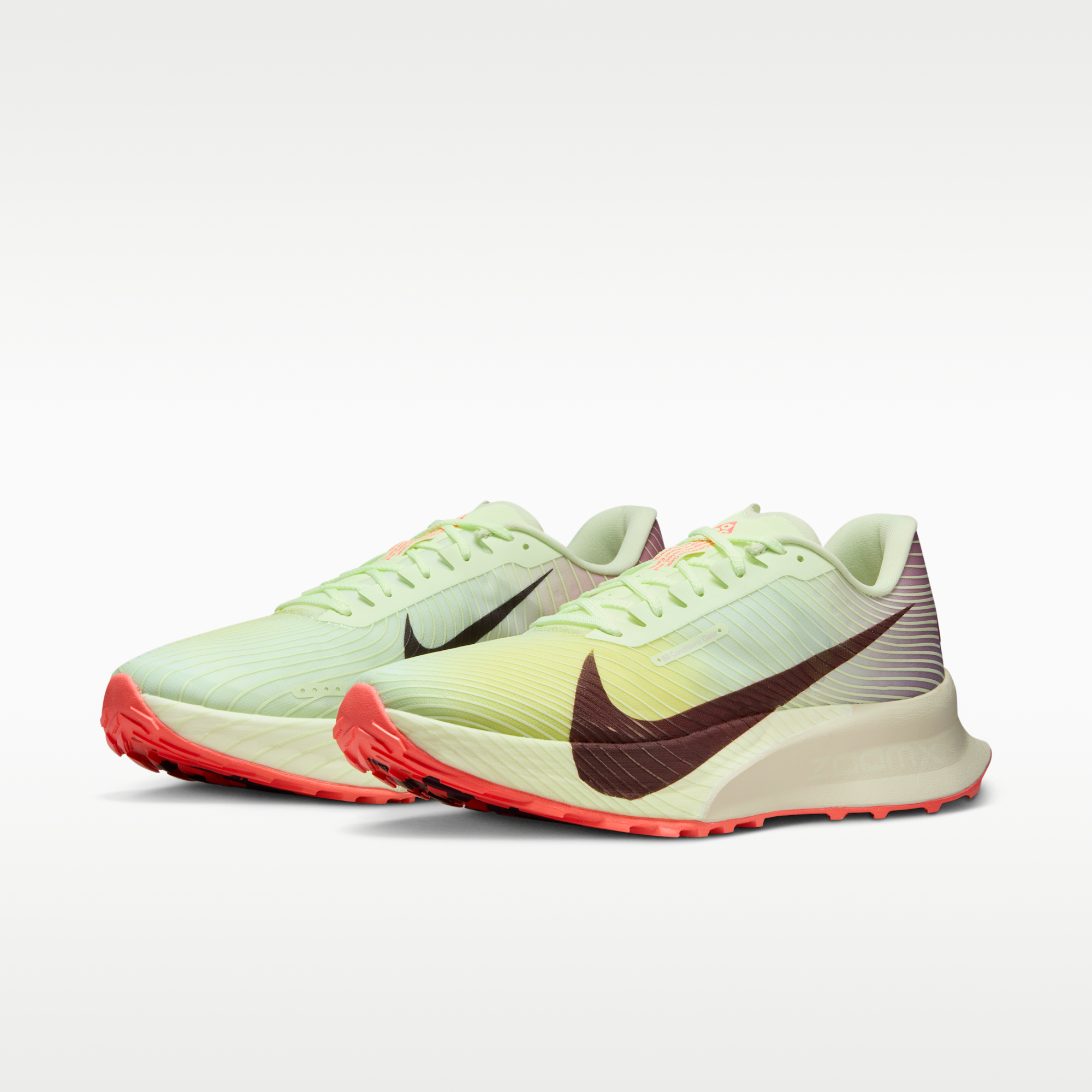 Nike ACG Ultrafly Trail - Volt Tint/Steam/Sea Glass/Burgundy Ash - 5