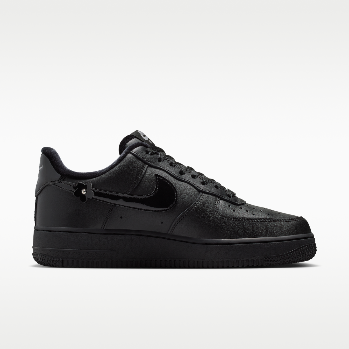 Nike Air Force 1 '07 "Florette" - Μαύρο/Off Noir/Metallic Silver/Μαύρο - 3