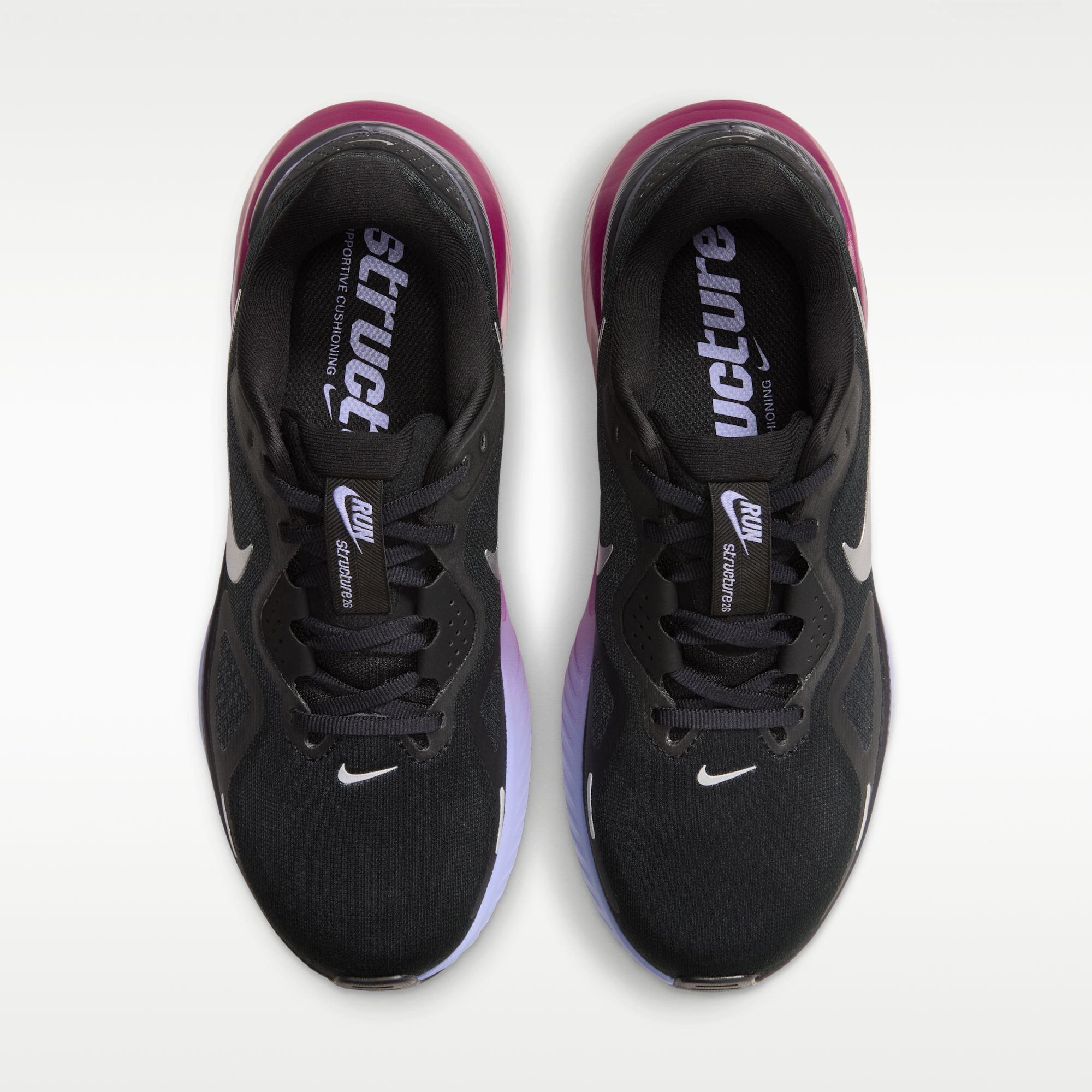 Nike Structure 26 - Μαύρο/Gridiron/Purple Pulse/Metallic Silver - 4