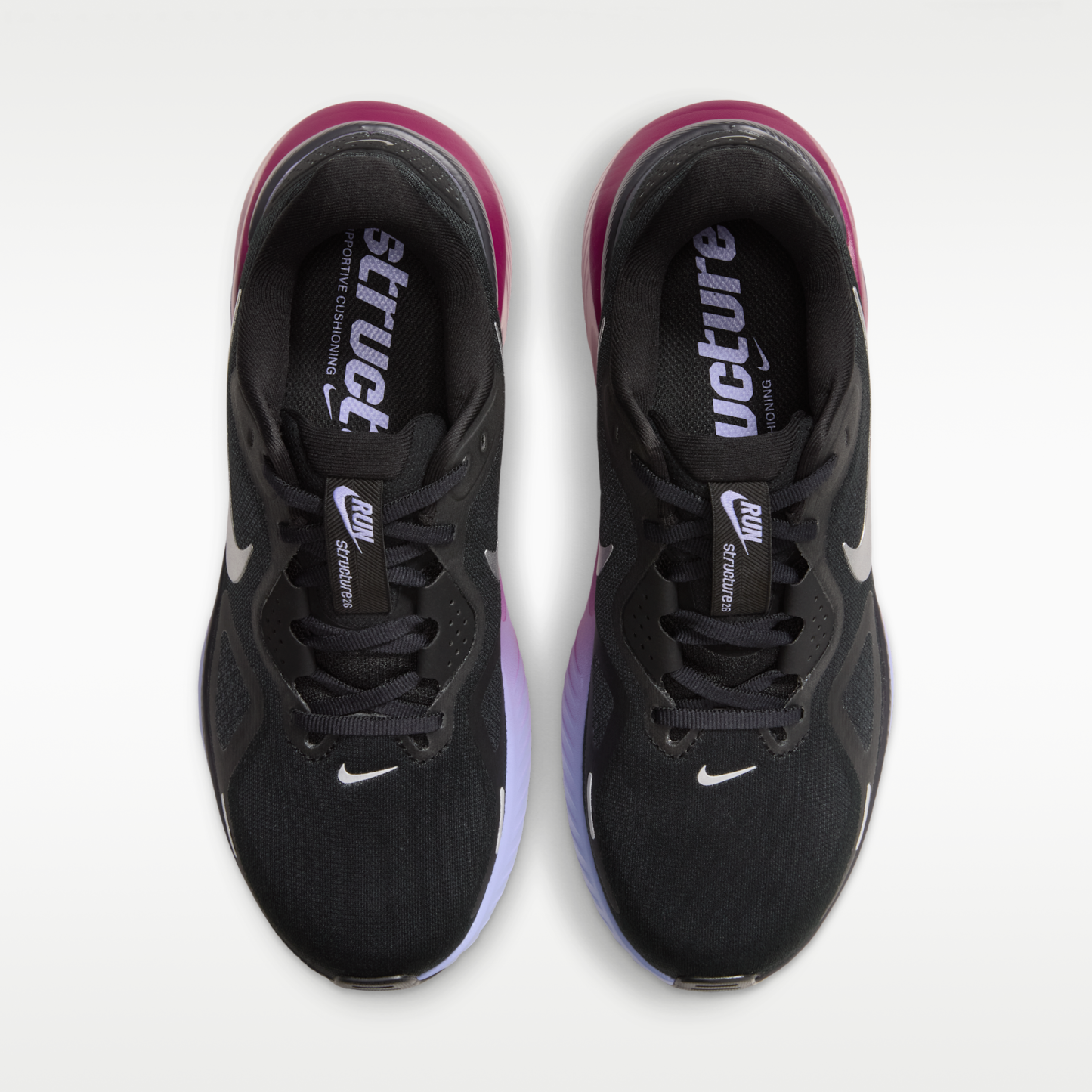 Nike Structure 26 - Μαύρο/Gridiron/Purple Pulse/Metallic Silver - 4