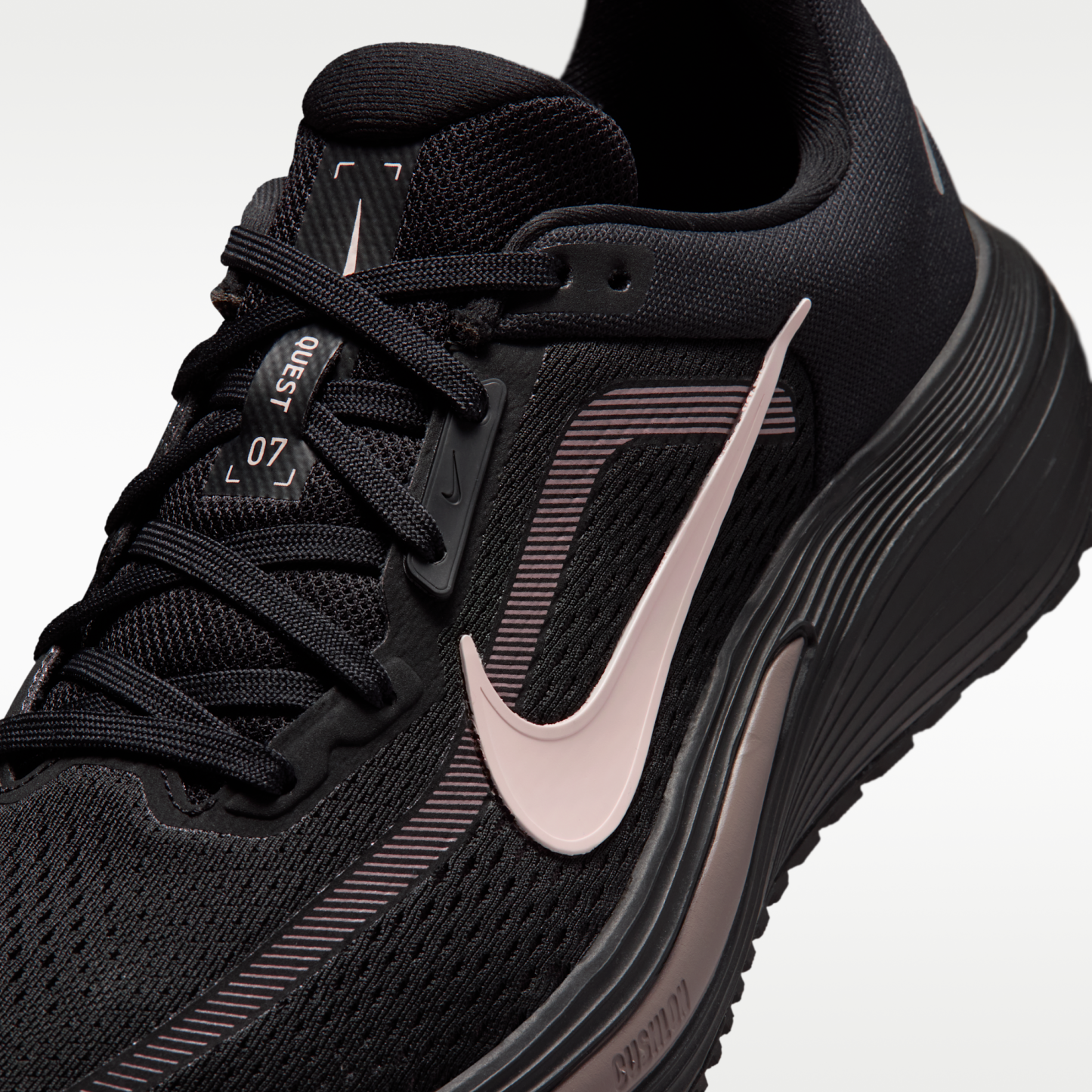 Nike Quest 7 - Μαύρο/Taupe Haze/Silt Red - 7