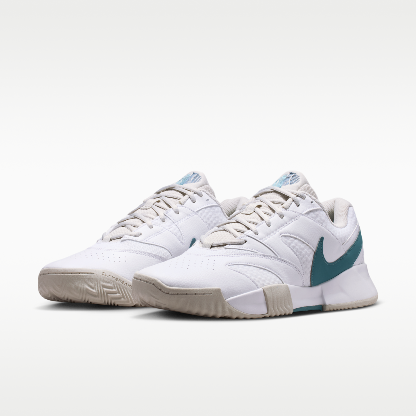 NikeCourt Lite 4 - Λευκό/Light Bone/New Slate/Smokey Blue - 5