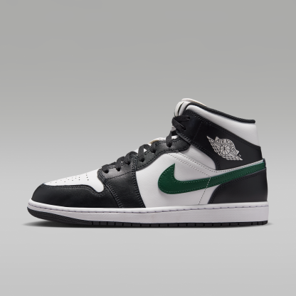 Air Jordan 1 Mid - Μαύρο/Gorge Green/Summit White - 1