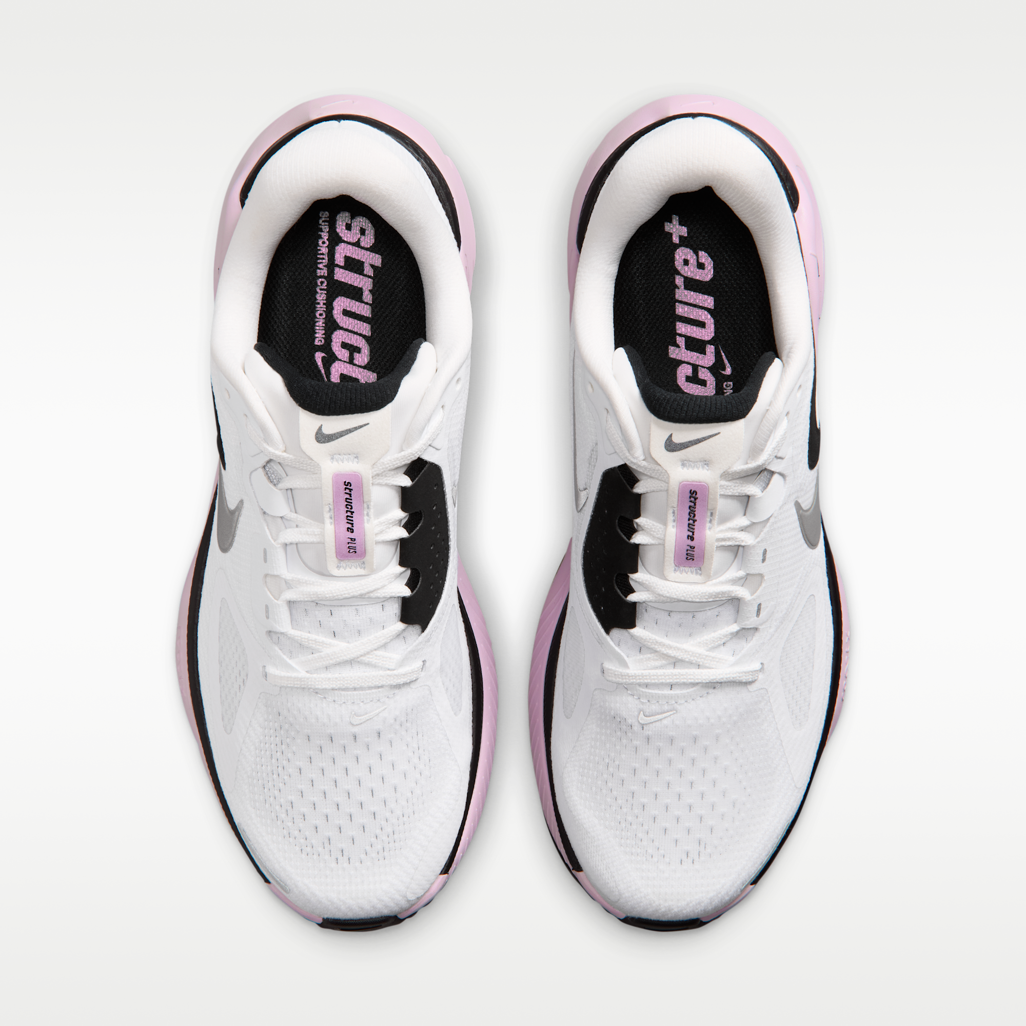Nike Structure Plus - Λευκό/Μαύρο/Bleached Lilac/Metallic Silver - 4
