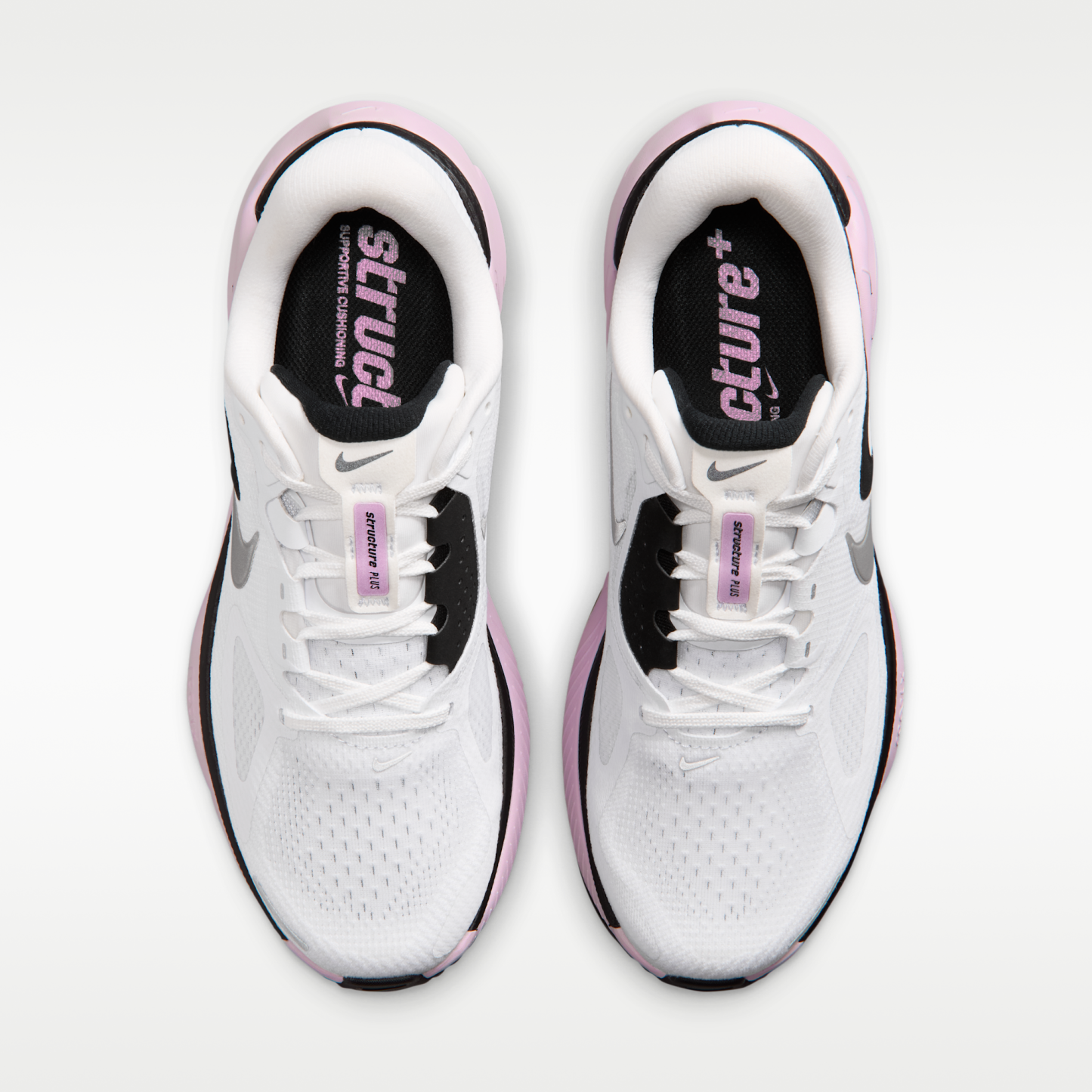 Nike Structure Plus - Λευκό/Μαύρο/Bleached Lilac/Metallic Silver - 4