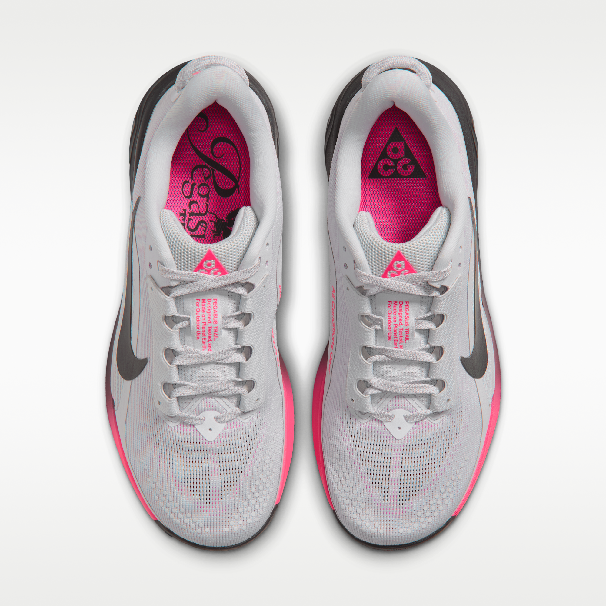 Nike ACG Pegasus Trail - Pure Platinum/Hyper Pink/Hyper Pink/Μαύρο - 4