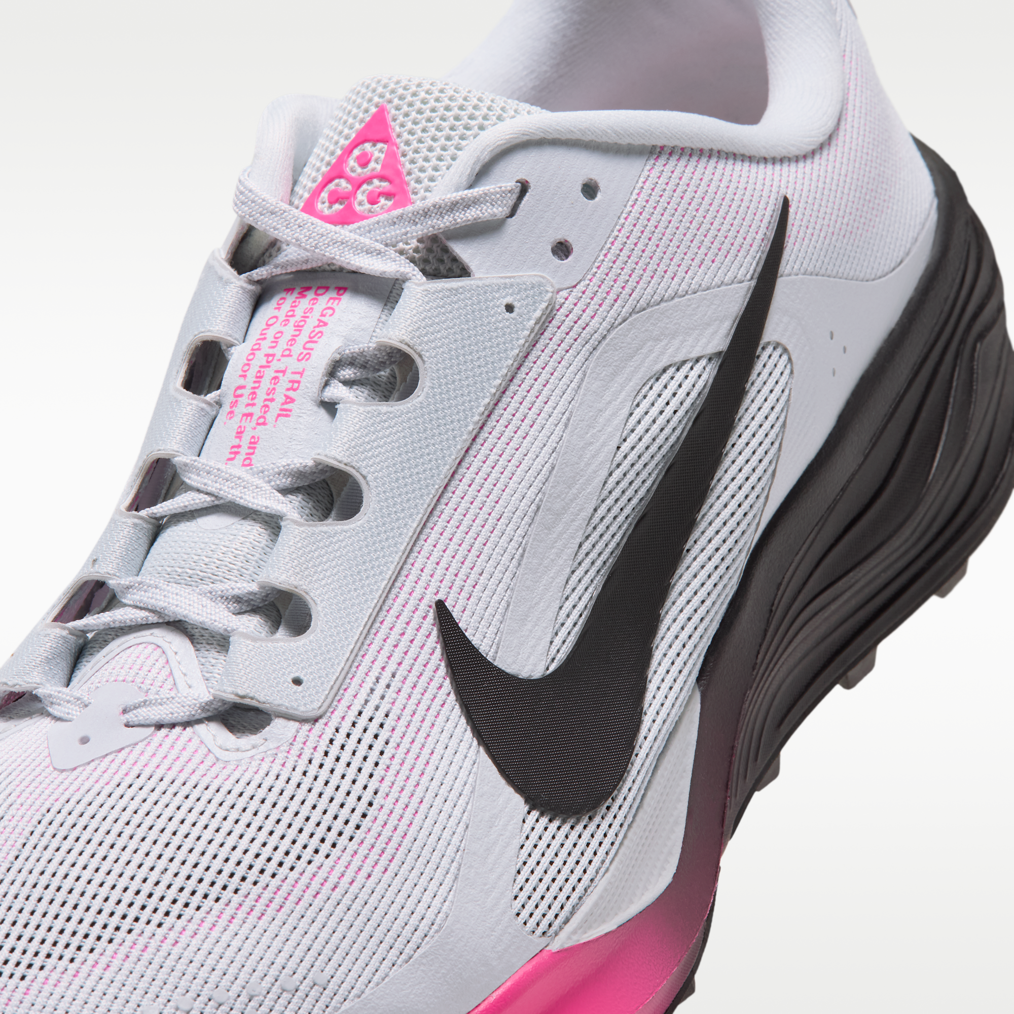 Nike ACG Pegasus Trail - Pure Platinum/Hyper Pink/Hyper Pink/Μαύρο - 7