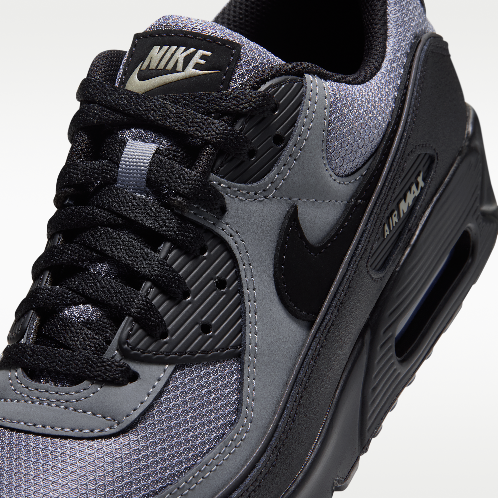 Nike Air Max 90 - Cool Grey/Light Army/Μαύρο - 7