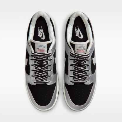 Nike Dunk Low Retro - Metallic Silver/Μαύρο/Sail/Metallic Silver - 4