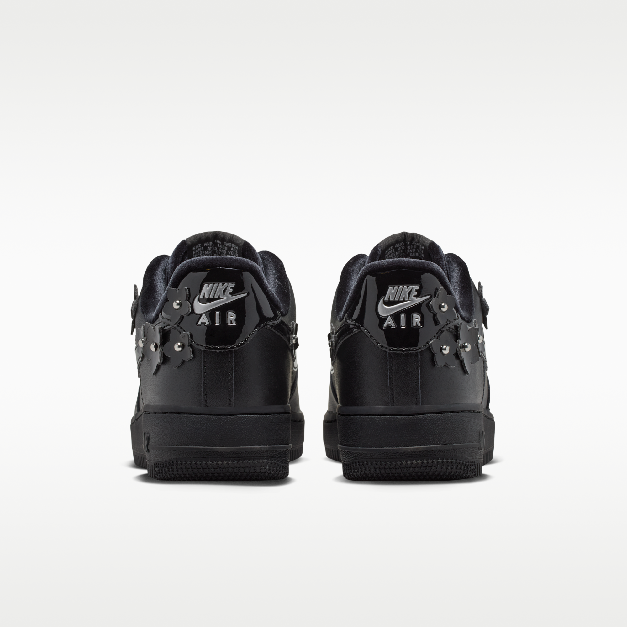 Nike Air Force 1 '07 "Florette" - Μαύρο/Off Noir/Metallic Silver/Μαύρο - 6