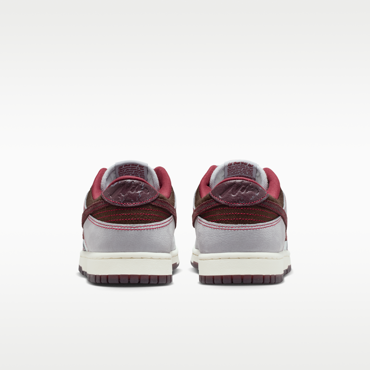 Nike Dunk Low Retro - Pure Platinum/Wolf Grey/Team Red/Burgundy Crush - 6