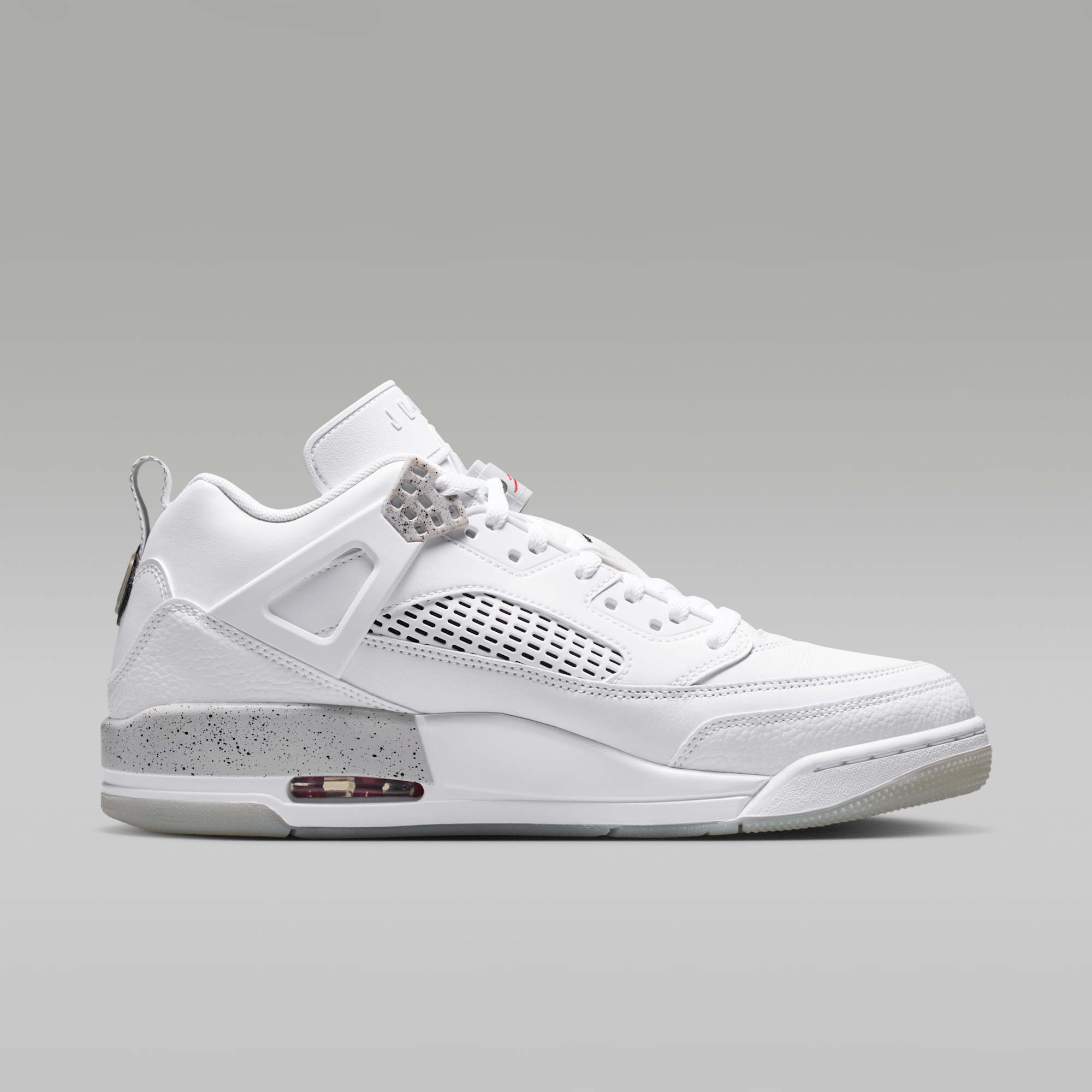 Jordan Spizike Low - Λευκό/Grey Fog/Fire Red/Μαύρο - 3