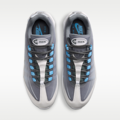 Nike Air Max 95 Big Bubble Tech - Smoke Grey/Λευκό/Μαύρο/Football Blue - 4