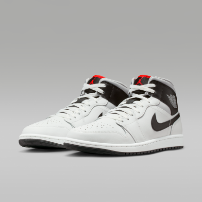 Air Jordan 1 Mid - Summit White/Neutral Grey/Infrared 23/Μαύρο - 5