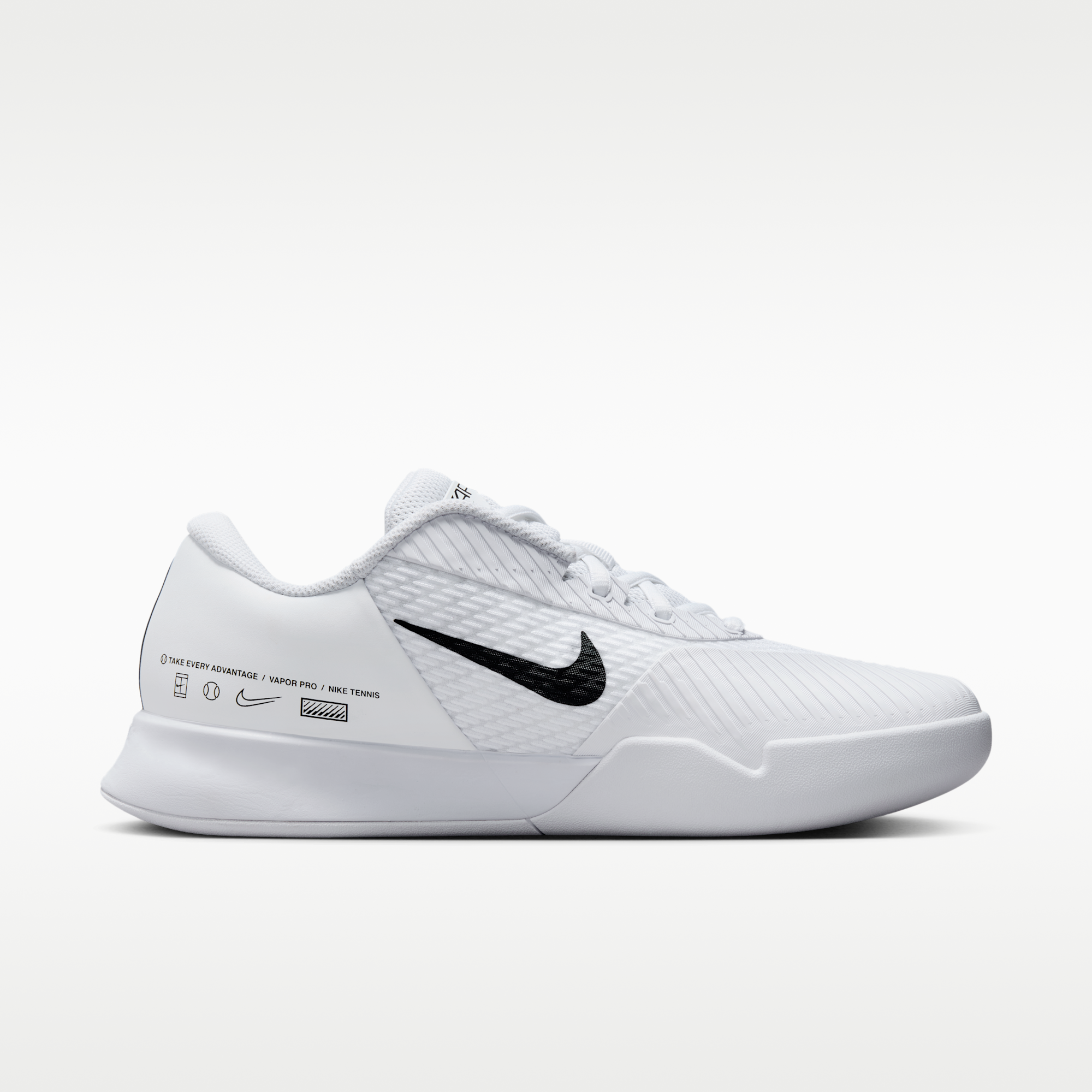 NikeCourt Air Zoom Vapor Pro 2 - Λευκό/Λευκό - 3