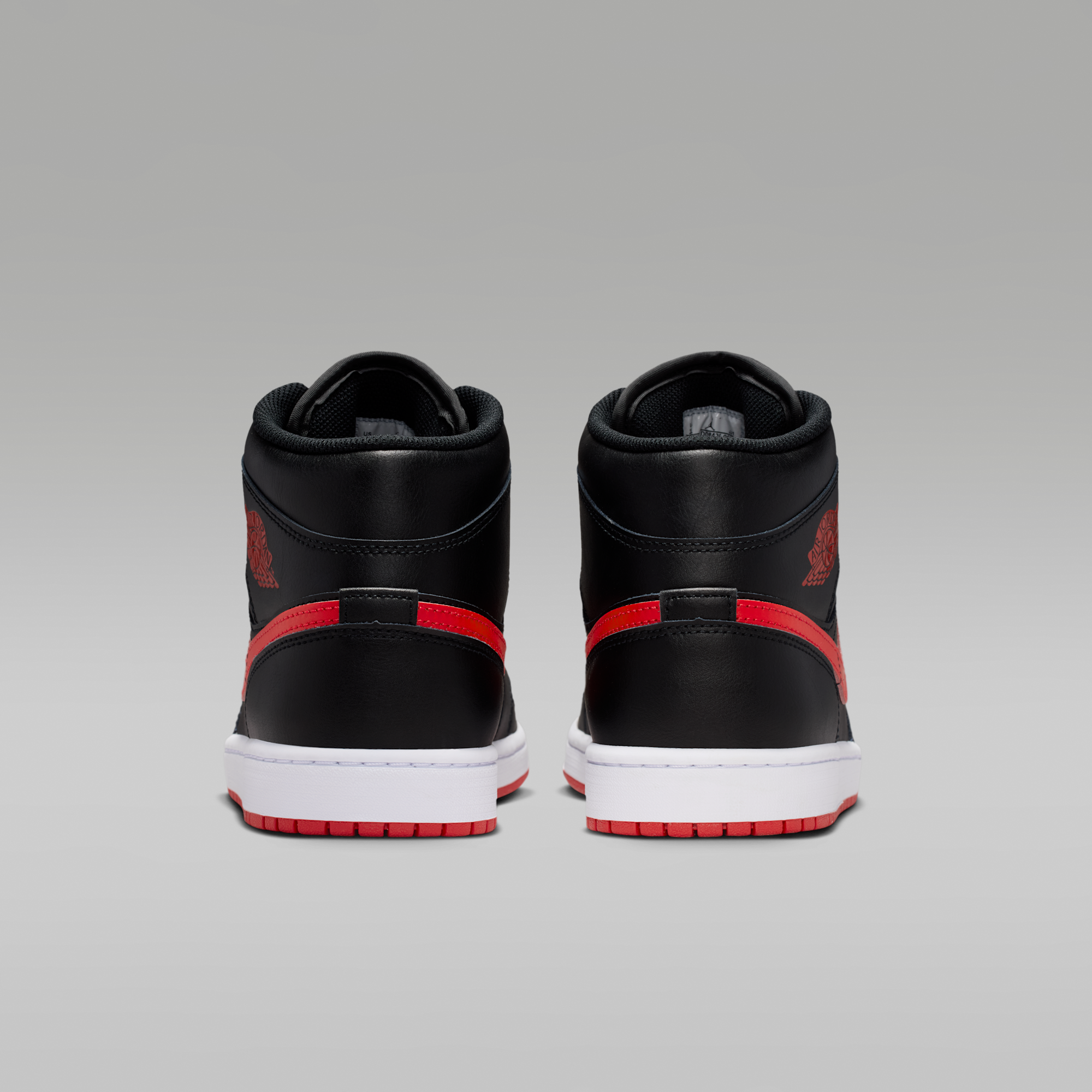Air Jordan 1 Mid - Μαύρο/Λευκό/University Red - 6