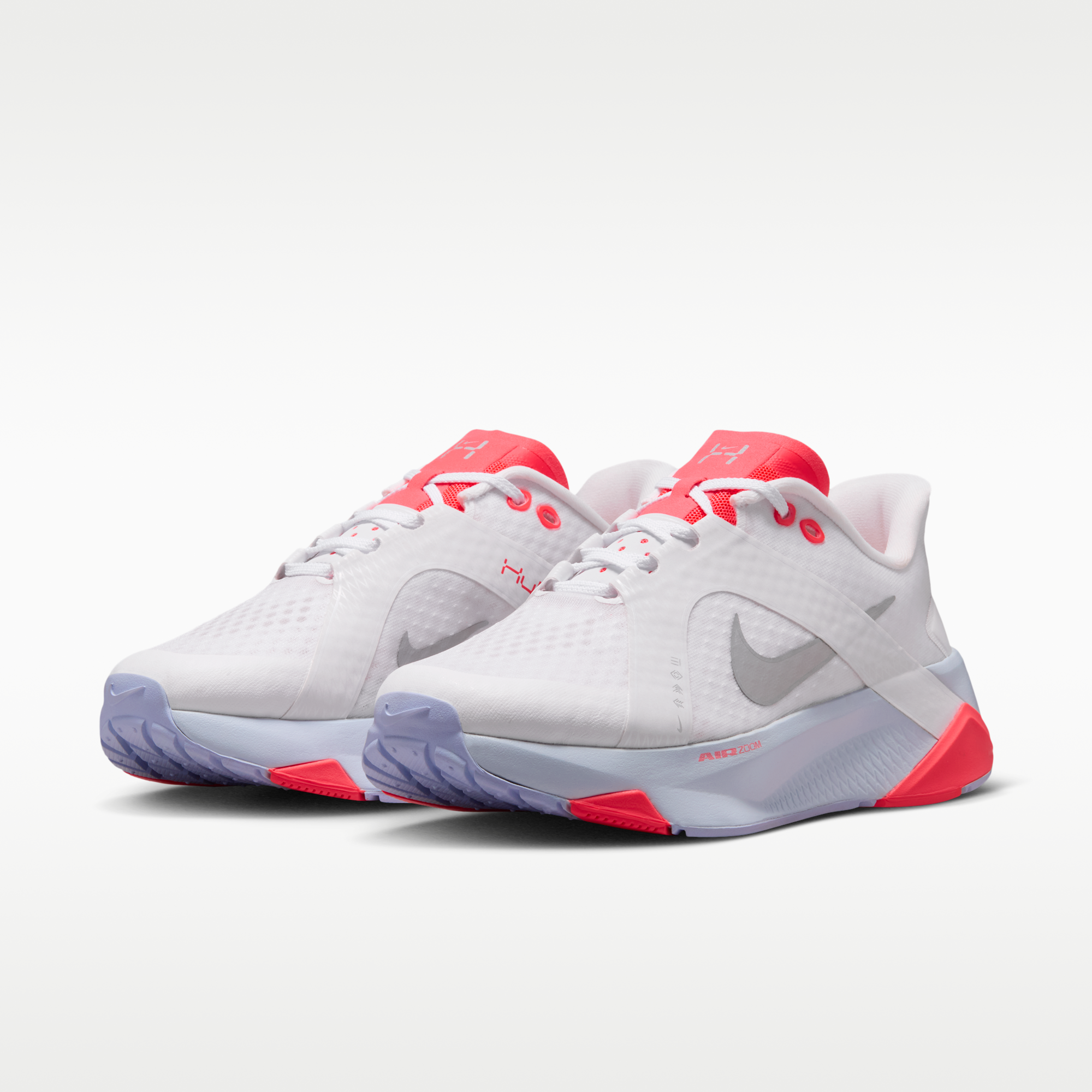 Nike Hybrid RN - Λευκό/Laser Crimson/Football Grey/Metallic Silver - 5