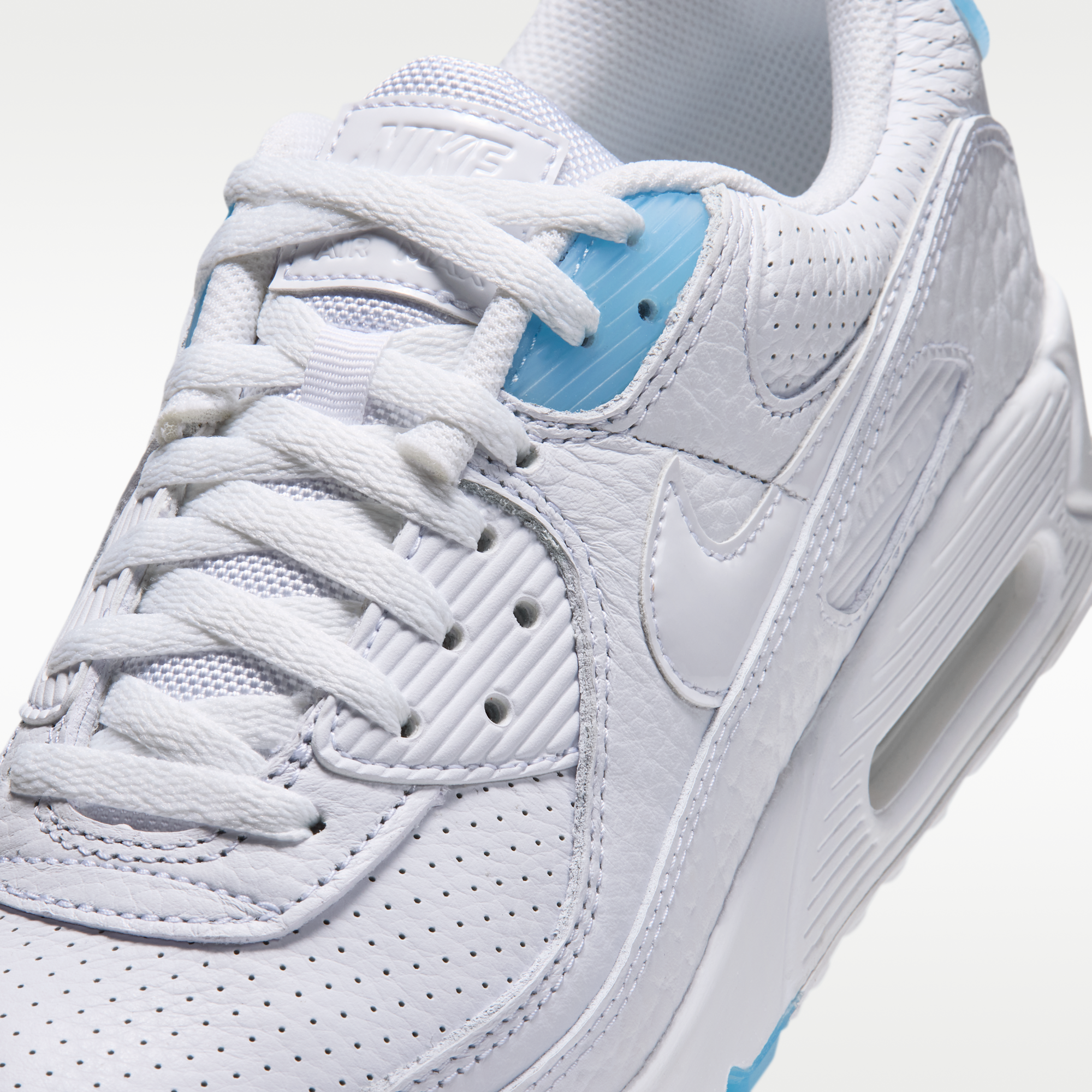 Nike Air Max 90 - Λευκό/Aurora Blue/Λευκό - 7