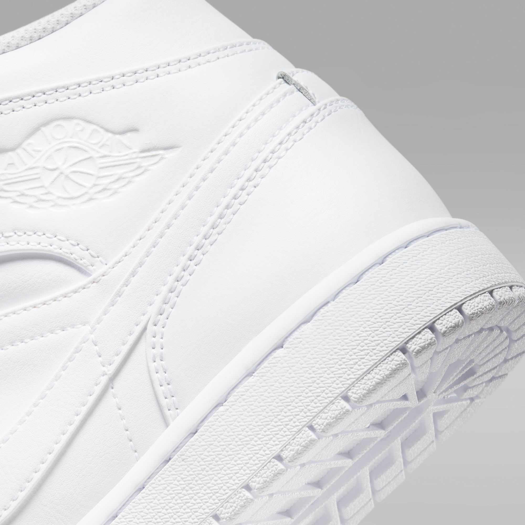Air Jordan 1 Mid - Λευκό/Λευκό/Λευκό - 8