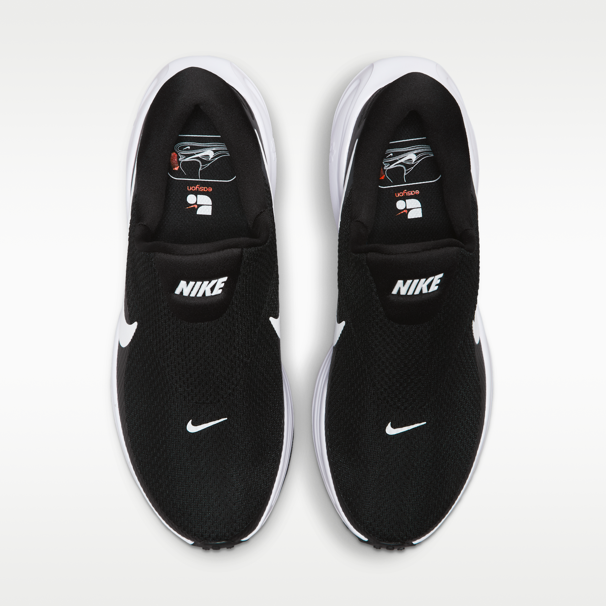 Nike Revolution 8 EasyOn - Μαύρο/Anthracite/Wolf Grey/Λευκό - 4