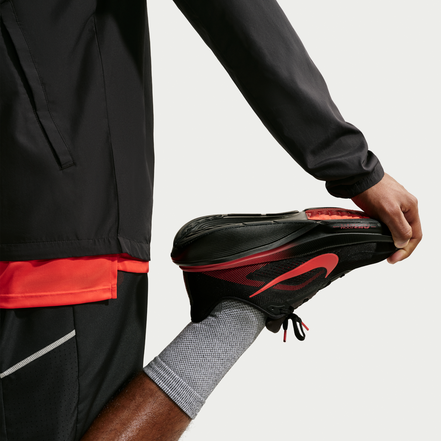 Nike Pegasus 42 - Μαύρο/University Red/Wolf Grey/Bright Crimson - 9