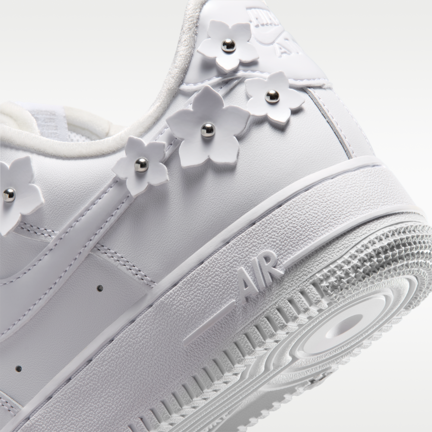 Nike Air Force 1 '07 "Florette" - Λευκό/Wolf Grey/Metallic Silver/Λευκό - 8