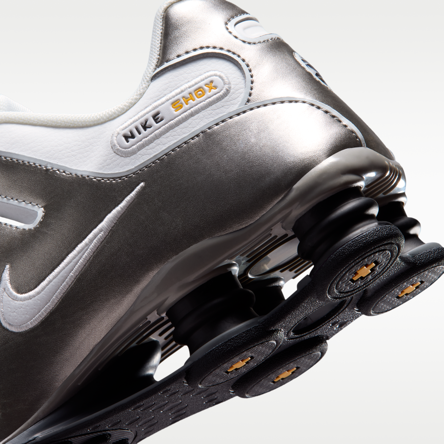 Nike Shox NZ - Summit White/Metallic Pewter/University Gold/Summit White - 8