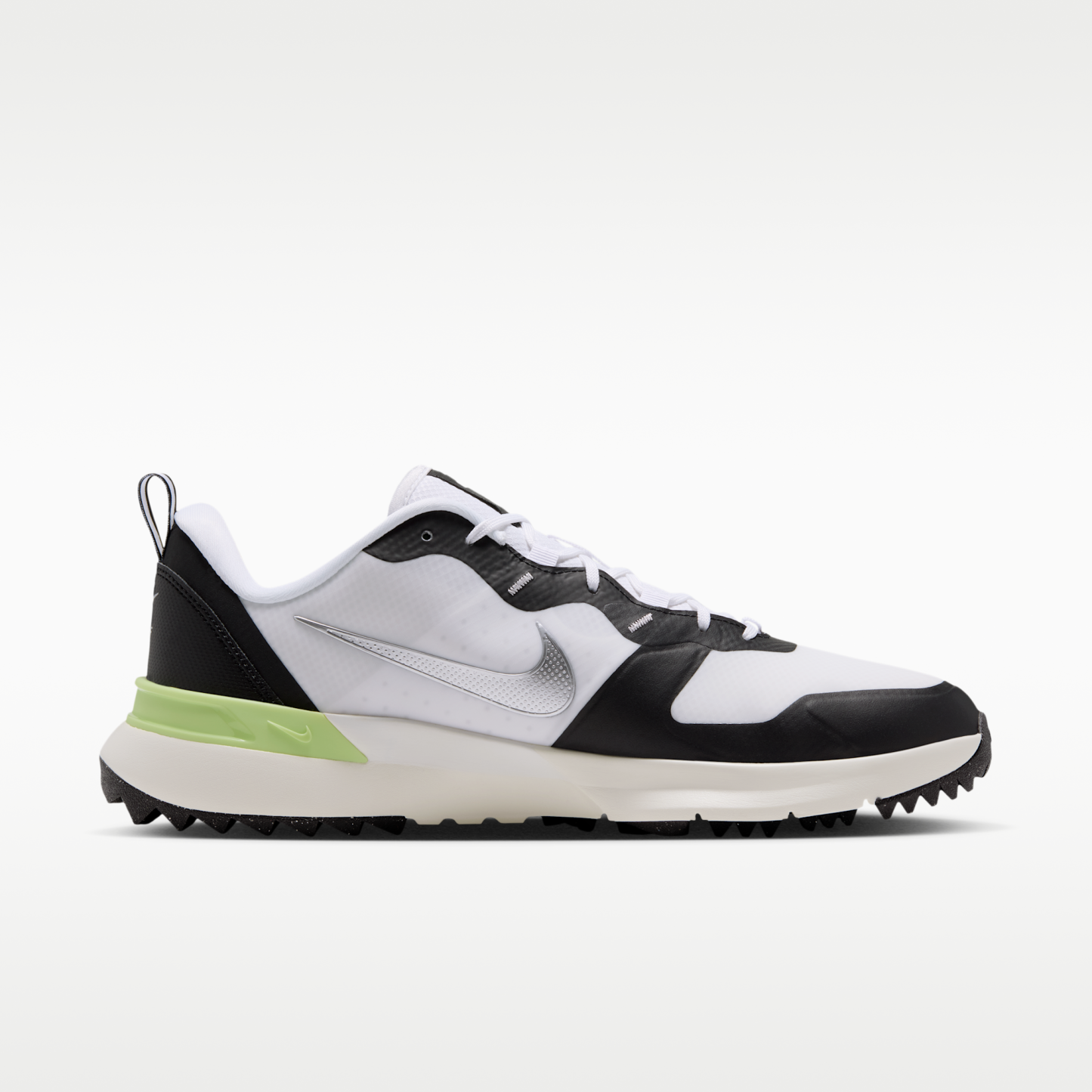 Nike Tempo G - Λευκό/Μαύρο/Light Lemon Twist/Metallic Silver - 3