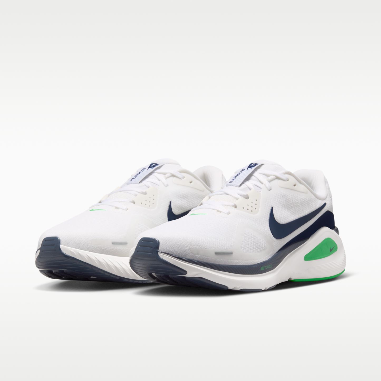 Nike Structure 26 - Λευκό/Green Spark/Summit White/Midnight Navy - 5