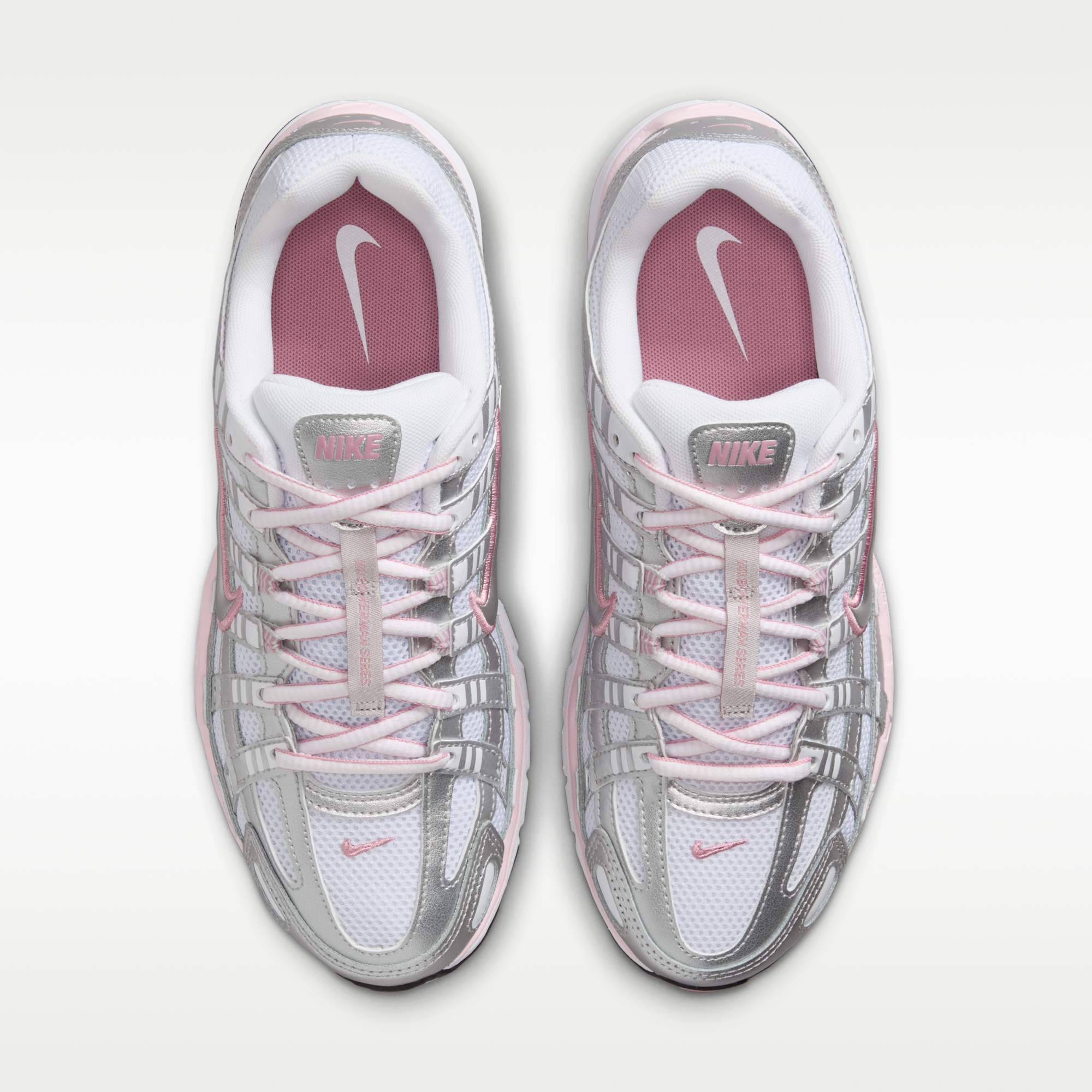 Nike P-6000 - Λευκό/Elemental Pink/Μαύρο/Metallic Silver - 4