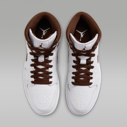 Air Jordan 1 Mid - Λευκό/Cacao Wow/Cacao Wow - 4