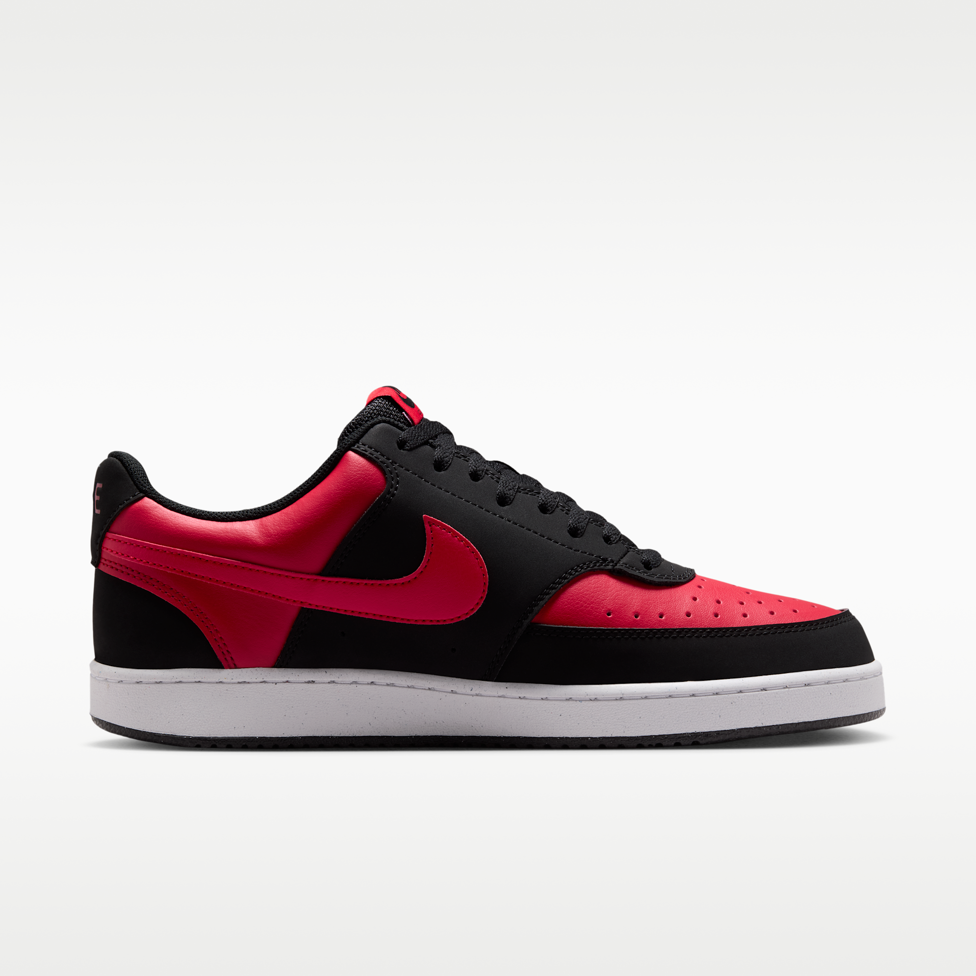 Nike Court Vision Low - Μαύρο/University Red/Λευκό/University Red - 3