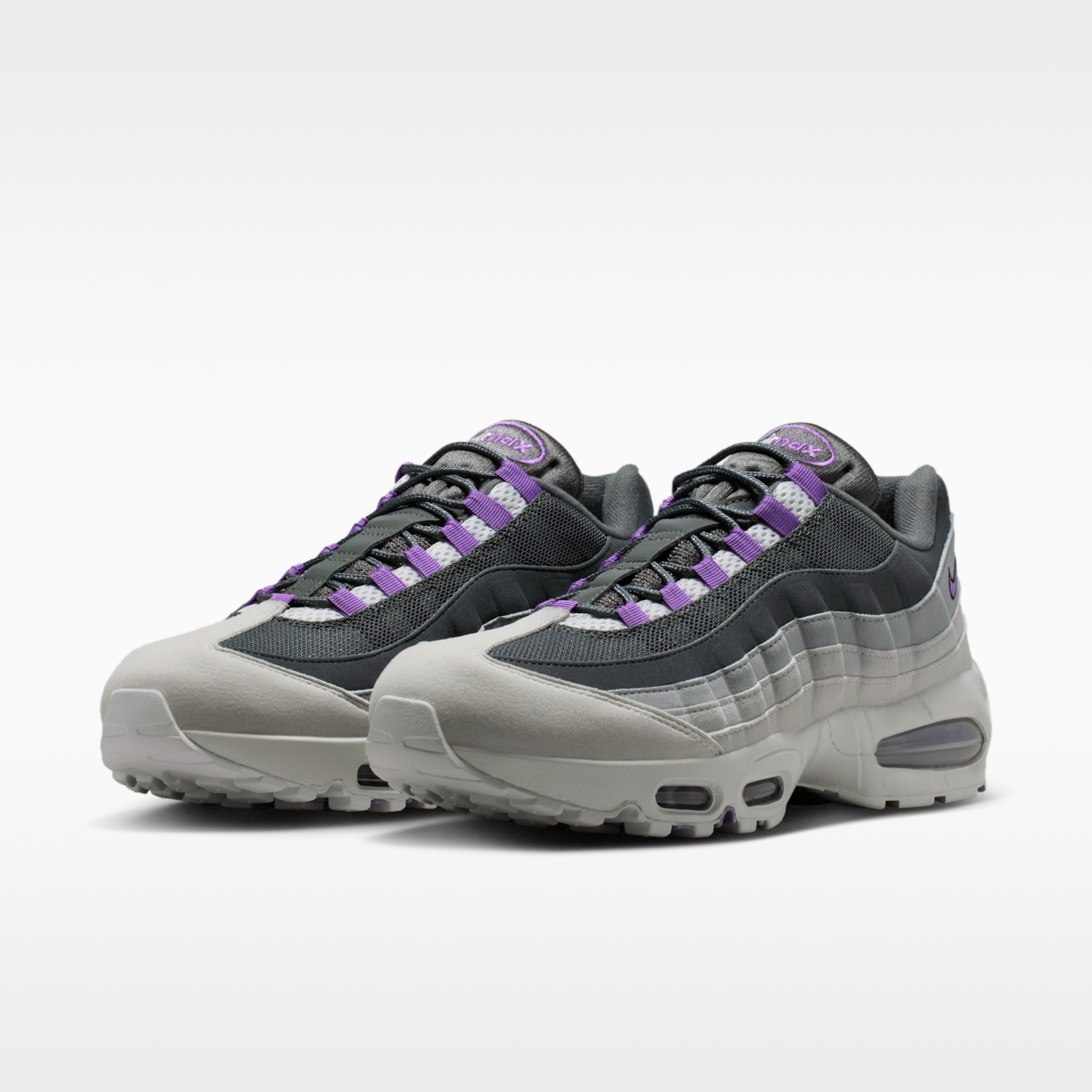 Nike Air Max 95 Big Bubble "OG" - Photon Dust/Dark Grey/Grey Fog/Bright Violet - 5
