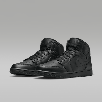 Air Jordan 1 Mid - Μαύρο/Μαύρο/Μαύρο - 5
