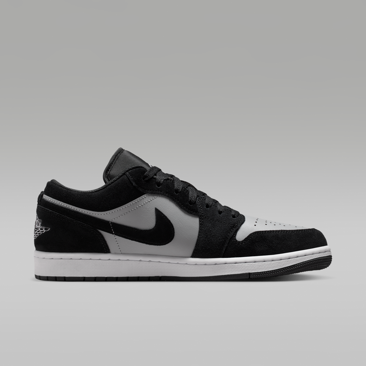 Air Jordan 1 Low - Μαύρο/Light Smoke Grey/Λευκό - 3