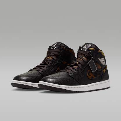 Air Jordan 1 Mid SE - Μαύρο/Velvet Brown/Chalk - 5